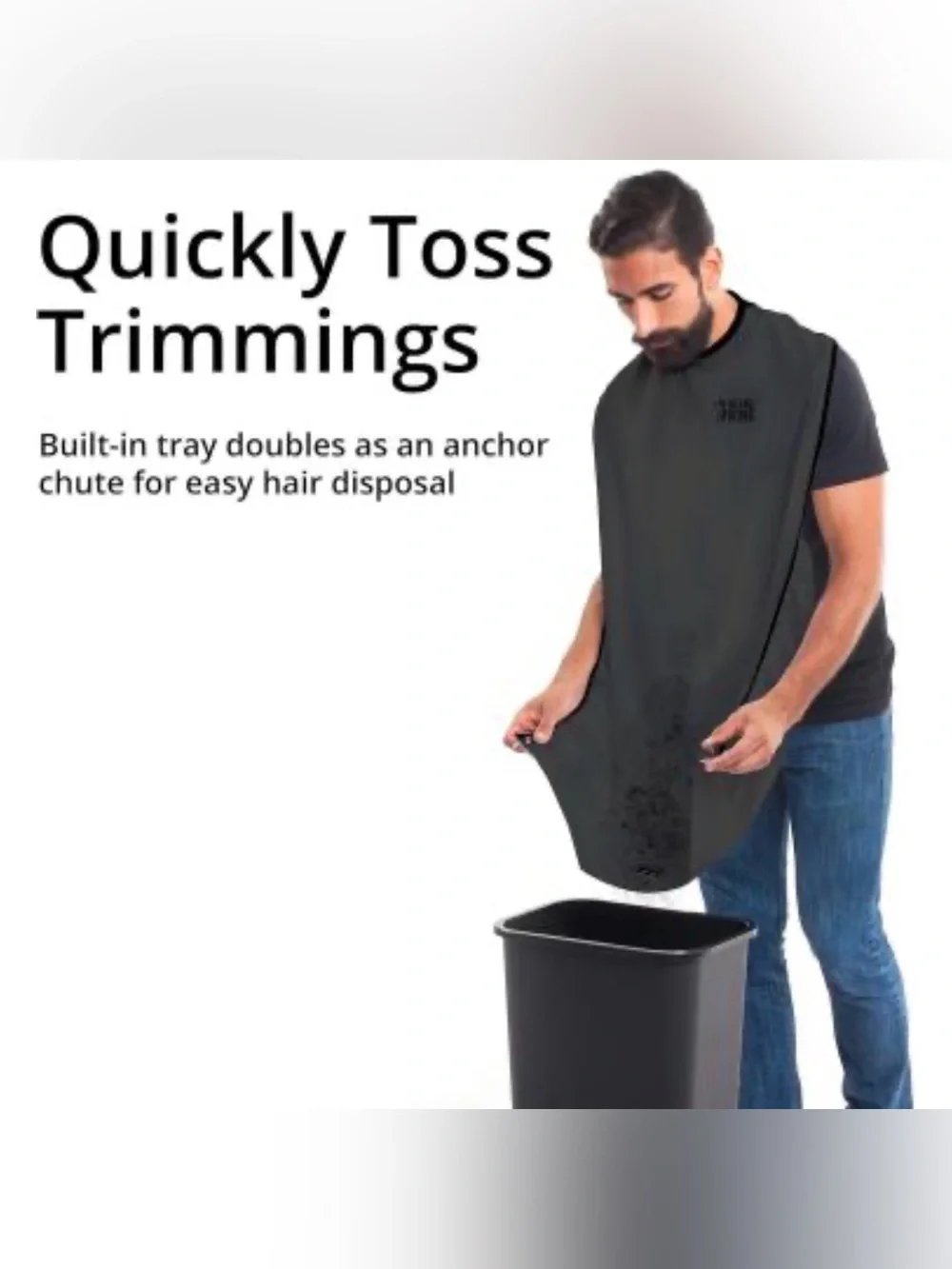 Beard Bib -Hair Clippings Catcher From SHARK TANK Sealed! NWT